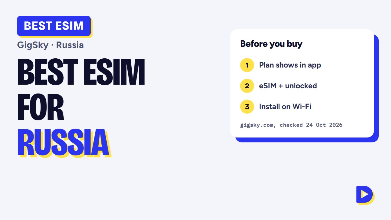 Best eSIM for Russia 2026: Does GigSky Work? Plans and Setup