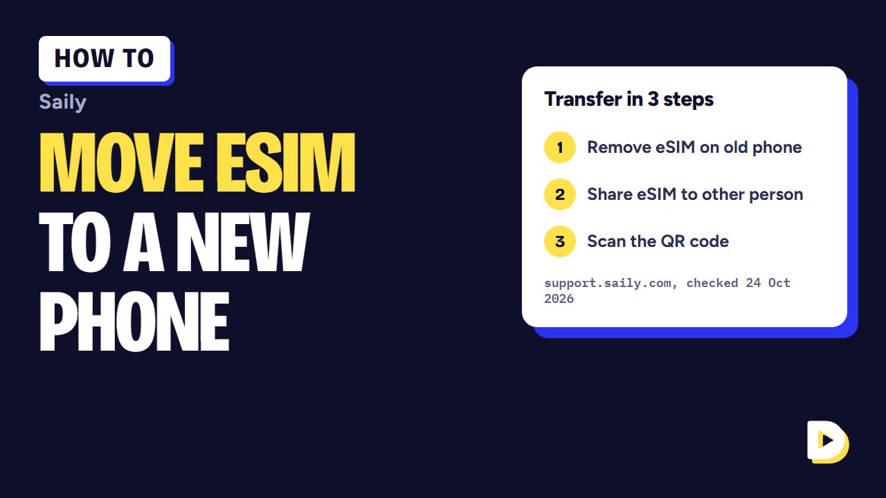How to Transfer Saily eSIM to Another Device (Android & iPhone)