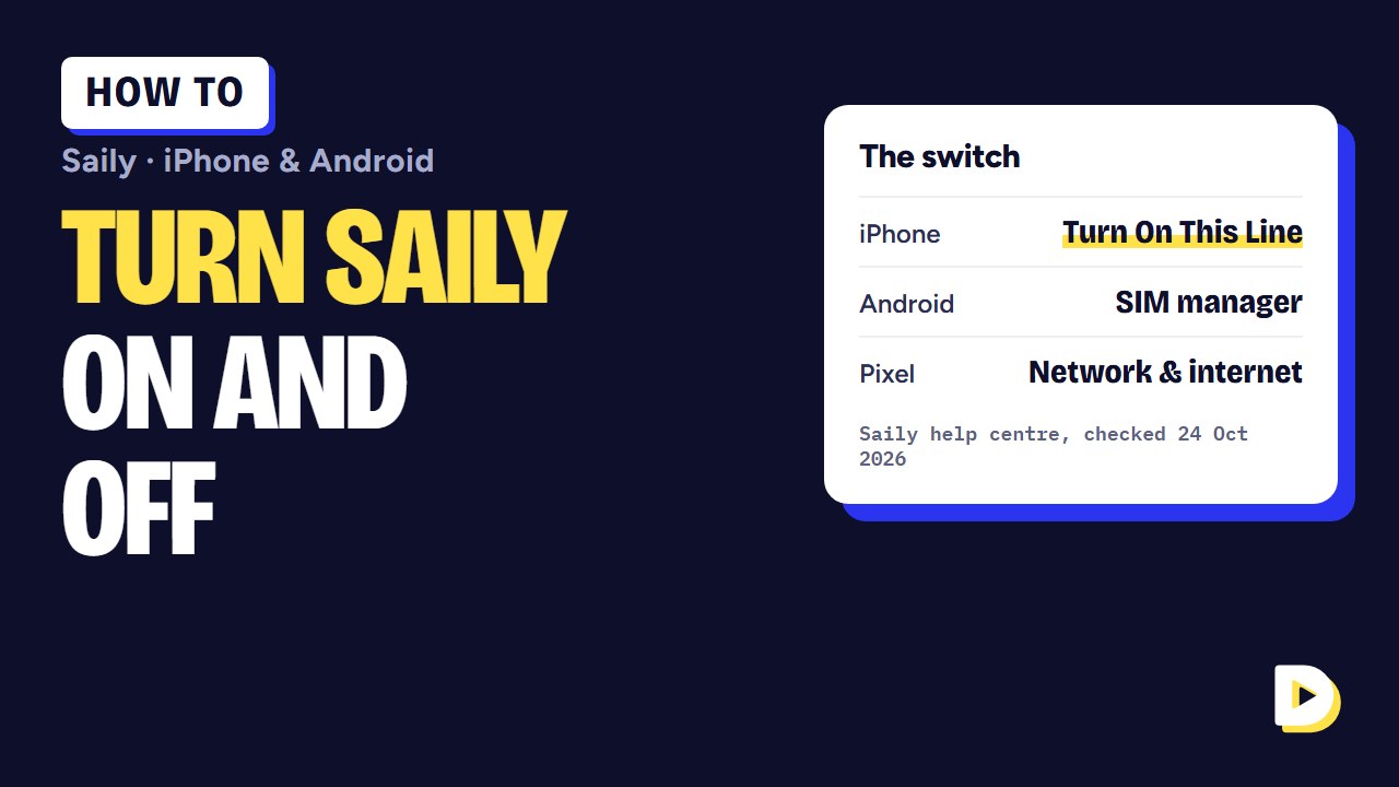 How to Turn Saily eSIM On and Off on iPhone and Android (2026)