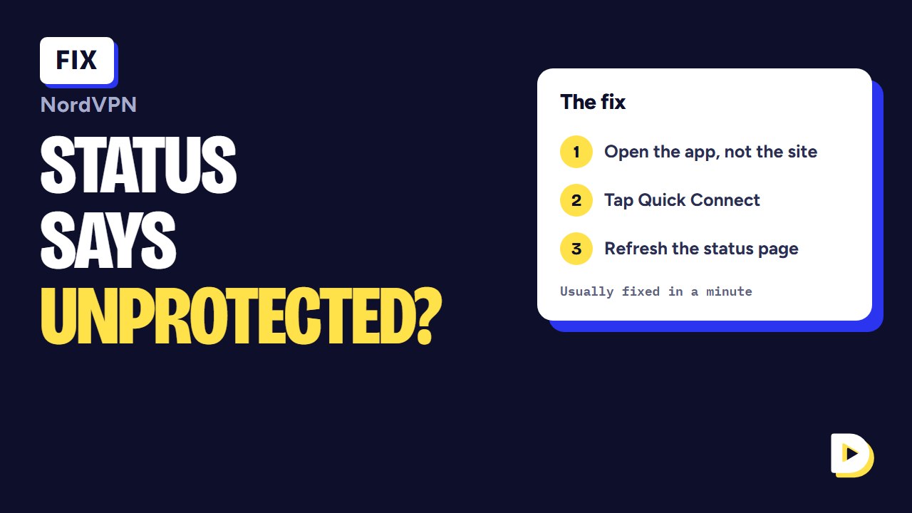 Why Does My NordVPN Status Say “Unprotected”? (What It Means & How to Fix It)